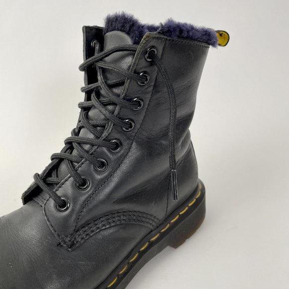 Dr. Martens 1460 Serena Women's Faux Fur Lined Lace Up Boots, Black, Size 6 - Picture 6 of 9